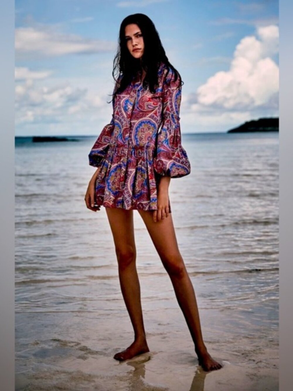 Alexis Zamrata Paisley Long Sleeve Dress Sz S
